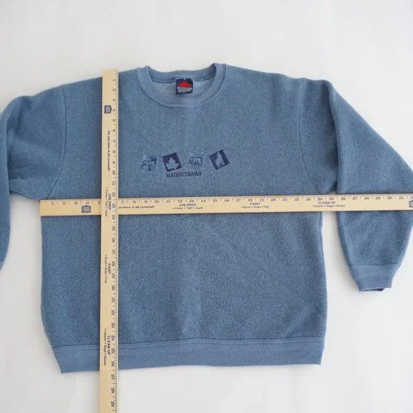 Collection Blue Magnetawan Wildlife Outdoor Cotton Blend Crewneck Sweatshirt L - Picture 3 of 10